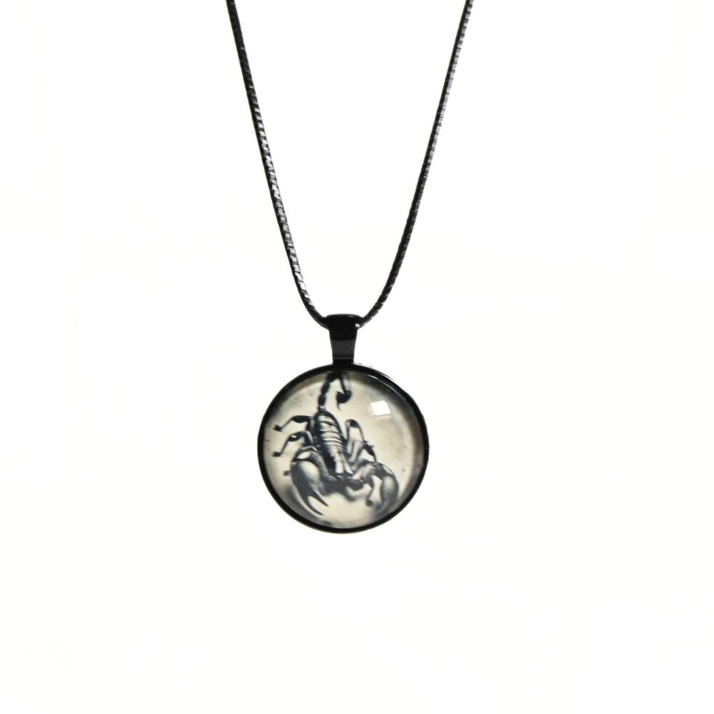 🔨 Unisex Gothic “Venom Reliquary” Scorpion Necklace Alternative Fashion Edgy